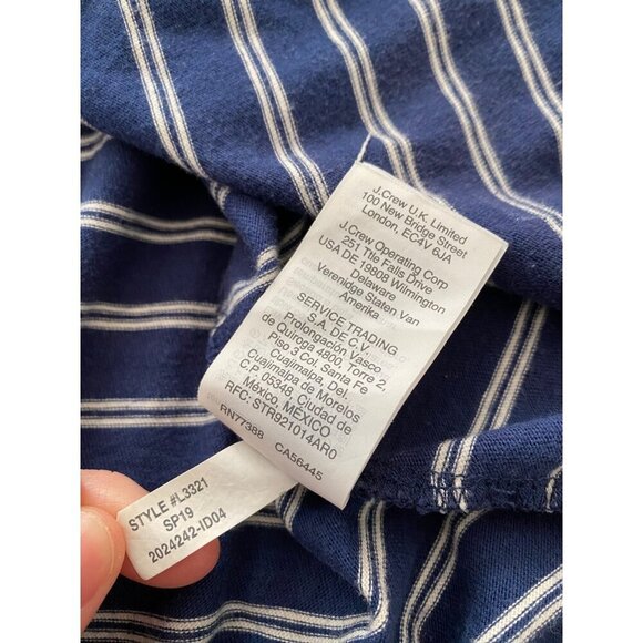 Madewell Tee Dress in Epperson Stripe Size Small Blue and White T-shirt Dress - Picture 8 of 10
